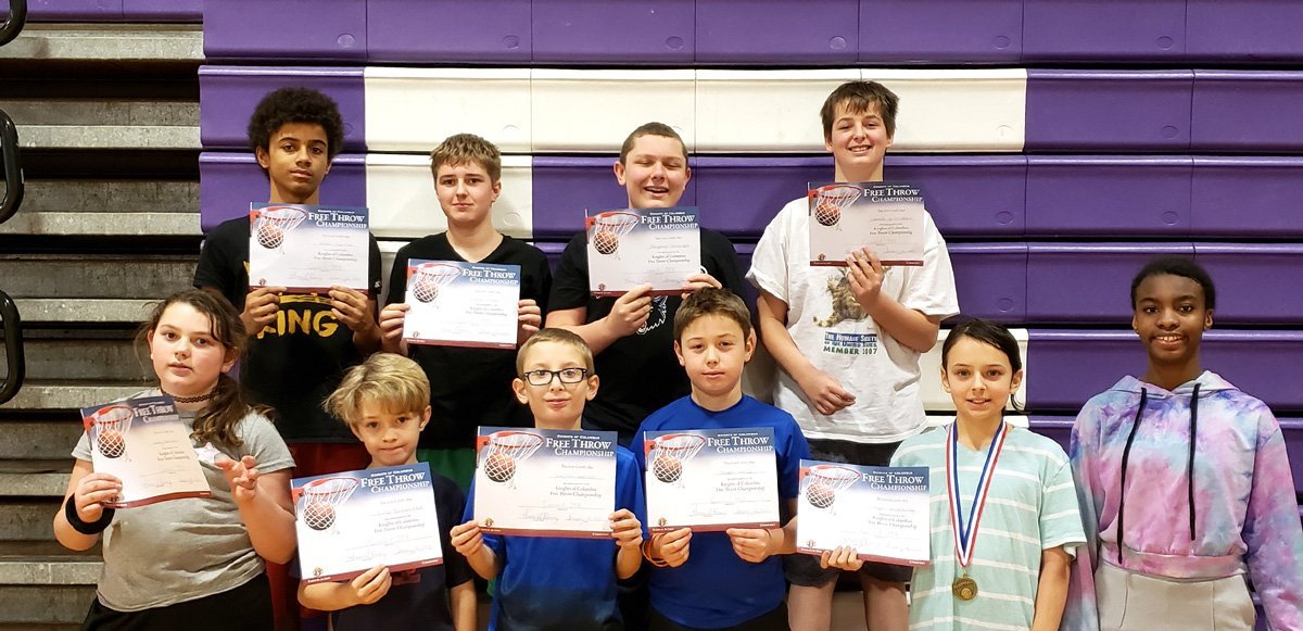 Kurn Hattin Students Shoot Straight in Knights of Columbus Free Throw Championship