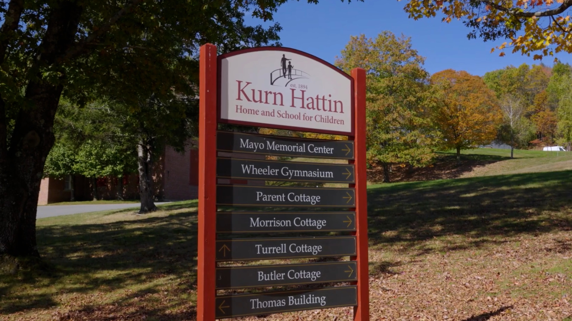 New directional sign on the Kurn Hattin campus