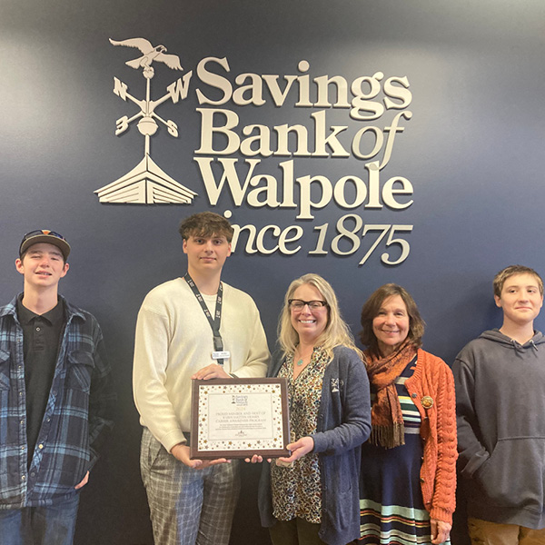 Students at Savings Bank of Walpole